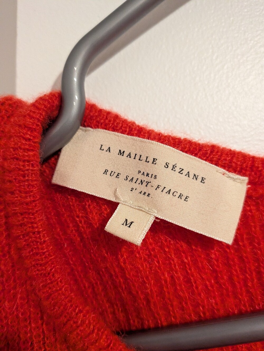 Sézane Gaspard Cardigan Red Size M - Picture 4 of 4